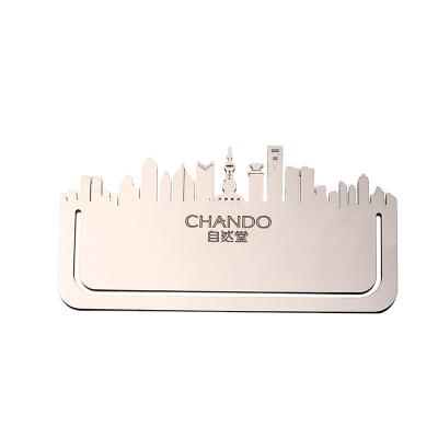 China China High Quality Metal Clip Engraved Silver Name Card Bookmarks With Letter for sale