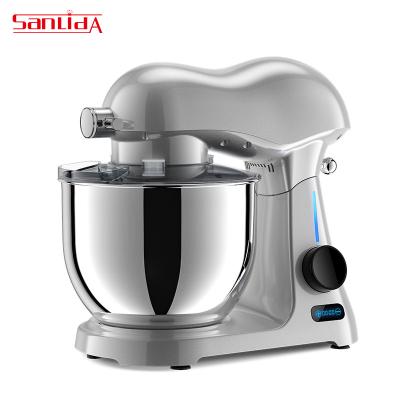 China Die-Cast Dough Mixer Metal Body 6.5L 7L 8L Design Tilt Head LED Display Electric Commercial Food Mixer for sale