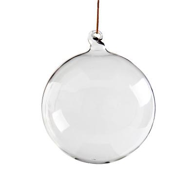 China Other Transparent Glass Ball With Glass Hook For Christmas Tree Ornament for sale