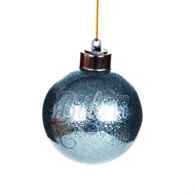 China Europe Color Changing Christmas Led Light Glass Ball Decoration Ornament for sale