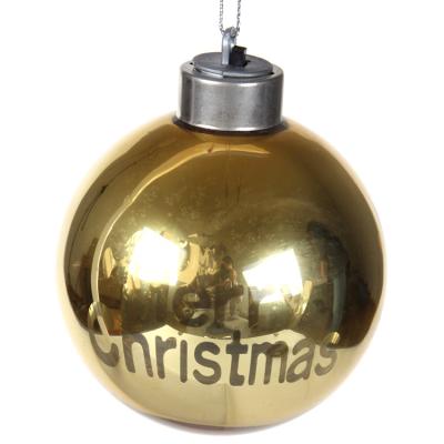 China LED Home Light Glass Christmas Ball Ornaments With Little House for sale