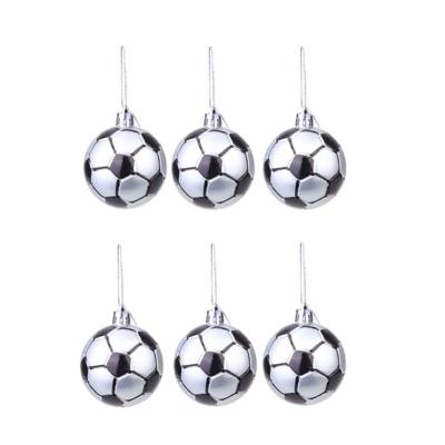 China Christmas Home Decor Plastic Soccer Ball Baubles Hanging Festive Hanging Baubles For Christmas Tree Party Home Decor for sale