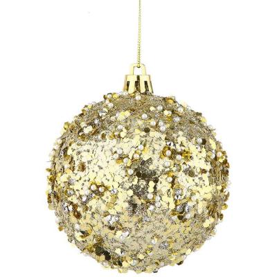 China Christmas Home Ball Ornaments 80mm, Unbreakable Clear Plastic Decorative Christmas Baubles Ornaments Set With Exquisite Designs for sale