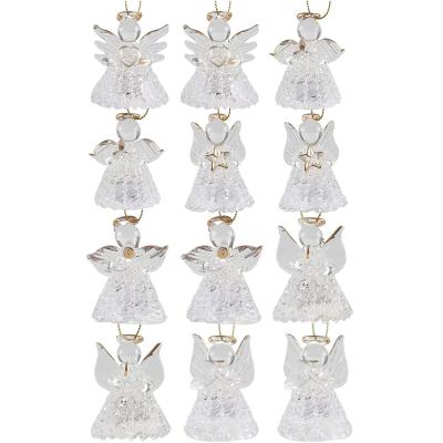 China Europe Turned Glass Angel Ornaments with LED Lights for Christmas Tree Decorations for sale