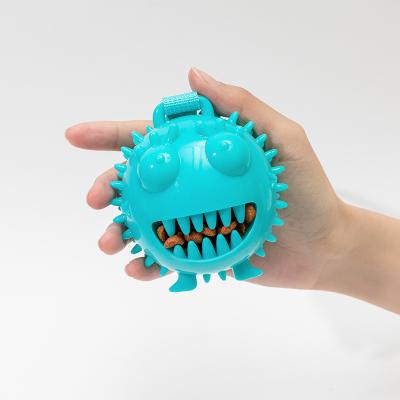 China Factory Wholesale Noise Spiky Chew Food Leakage Toy Factory Interactive Dog Teeth Grinding TPR Resistance To Bite Pet Toys for sale