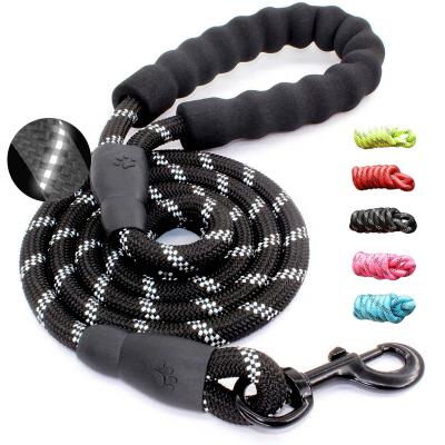 China Thoughtful Pet Training Durable 5ft Heavy Duty Thoughtful Tracking Nylon Rope Dog Lead Dog Leash for sale