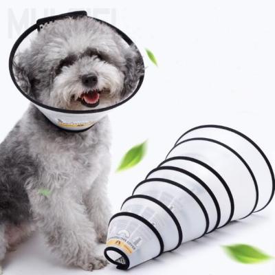 China Pet Health Recovery DETACHED Collar Anti-lick Dog Cat Collar Elizabeth Cone Plastic Pet Collar for sale