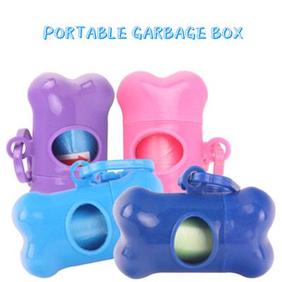 China Viable Custom Logo Pet Poop Waste Trash Bag Dispenser Bone Shape Dog Waste Rack Pet Accessories for sale