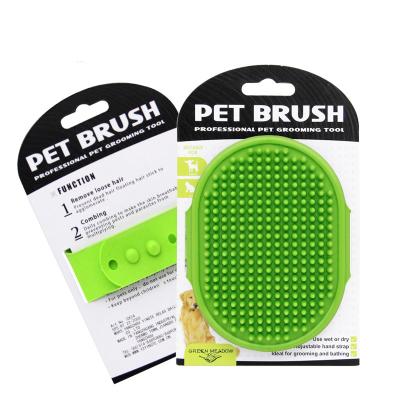 China Stocked Pet Care Products Dog Bathing Brush Cat Silicone Massage Glove Pet Hair Removal Brush for sale