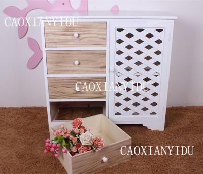 China Fitted with any decoration white cabinet with three drawers for sale