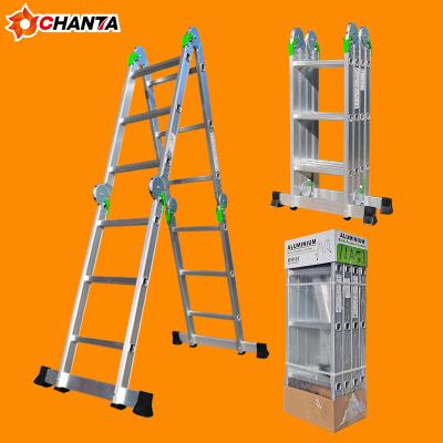 China Folding ladders wholesale 4 times extrusion aluminum fast folding ladder on promotion for sale