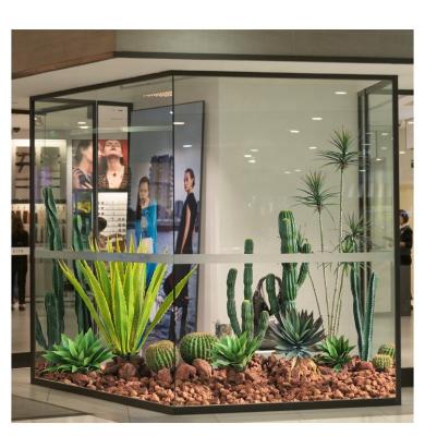 China Column Minimalist Artificial Tropical Fairy Cactus Sand Shop Mall Botanical Garden Desert Decoration Indoor Landscape for sale