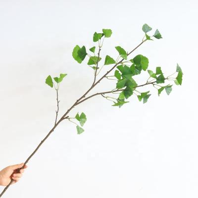 China Wholesale Minimalist Artificial Green Ginkgo Leaves for sale