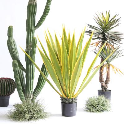 China Minimalist Decorative Plants Wholesale Artificial Plant Fake Sisal Hemp In Plastic Pot Garden Decor for sale