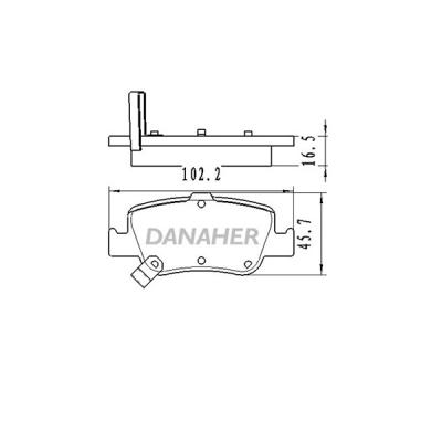 China Low-metallic Semi-metallic Ceramic Brake Pads Set For Auto Brake Systems High Quality OEM 0446602190/0446602180 FOR TOYOTA for sale