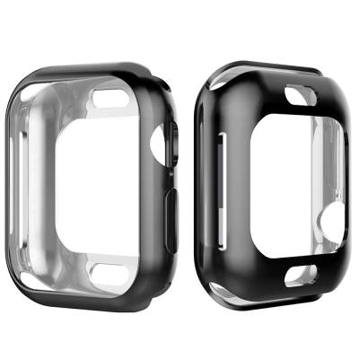 China 2020 New Soft TPU Color Cover Hot Dip Galvanized Watch Case For Apple Watch iWatch 38 40 42 44mm for sale