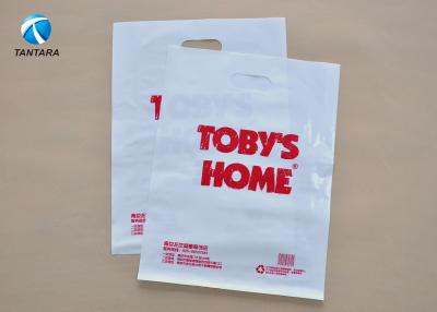 China Customized PE plastic bags for packing clothes , plastic die cut bags for sale