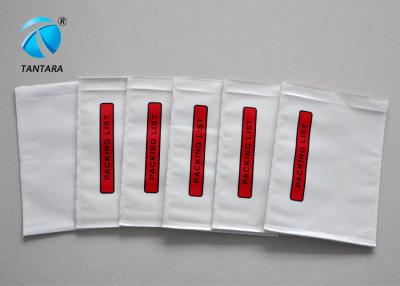 China Waterproof Packing List Enclosed Envelopes , Plastic Document enclosed pouches for sale