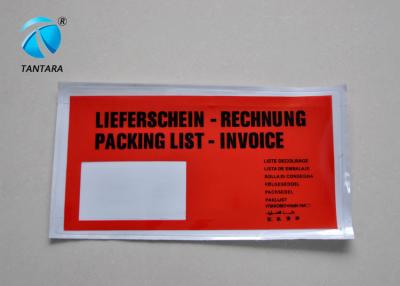 China Self Adhesive packing list envelope for slips , invoices , safety data sheet for sale