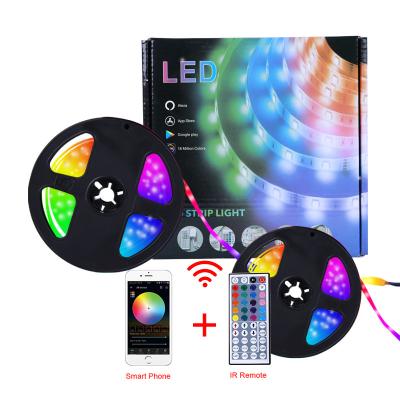 China EL-2835-300RGB-5M-IP65 RGB WIFI Outdoor Music Decoration Christmas Lamp Backlight Smart Waterproof Color LED Strip Light for sale