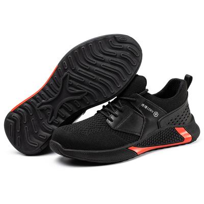 China Summer sports new 2022 safety shoe super large size breathable work shoes flying knit lightweight breathable metaltoe sports safety shoes for sale