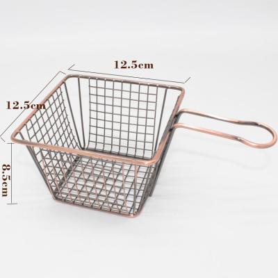 China Disposable Stainless Steel Mcdonald Deep Fryer Basket House Fried Chicken Potato for sale