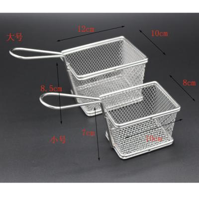 China Stainless Steel Mcdonald's Stainless Steel Deep Fryer Basket House Fried Chicken Potato for sale