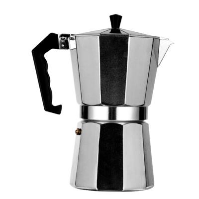 China Coastal Classic Aluminum Backflow Valve Induction Milk Filter Coffee Espresso Maker Moka Pot High Quality Aluminum Pot for sale