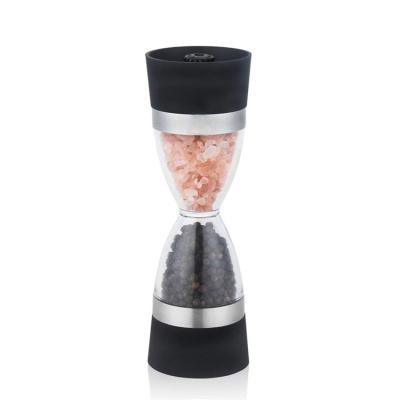 China Viable Factory Amazon Direct Sale Hot Sale Pepper Grinder With Acrylic Spice Container for sale