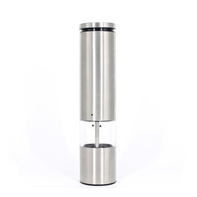 China Newest Sustainable Battery Operated Salt And Pepper Mill Grinder Stainless Steel Body Grinder for sale