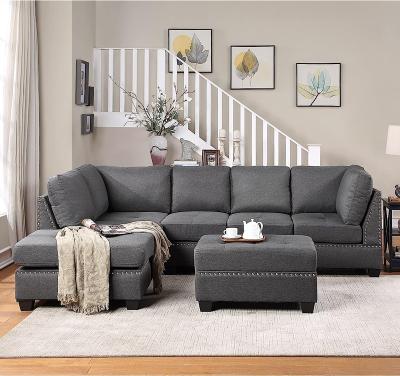 China Convertible Combination set, double-sided recliner, L-shaped sofa with cushion for sale