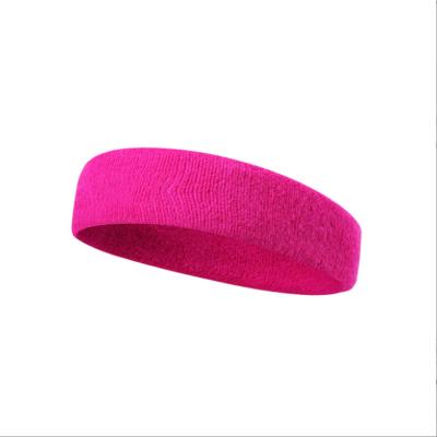 China HM-DX1006 Headband Sports Headband Breathable Embroidery Cotton Material Custom Headbands No Min Order Rainbow Terry Sweat Headband for sale