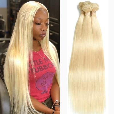 China Silky Straight Wave 12A Remy 613 Virgin Human Hair Raw Bundles Brazilian Blonde Hair Bundles, Russian Hair, 613 Blonde Virgin Hair Bundles With Closure for sale