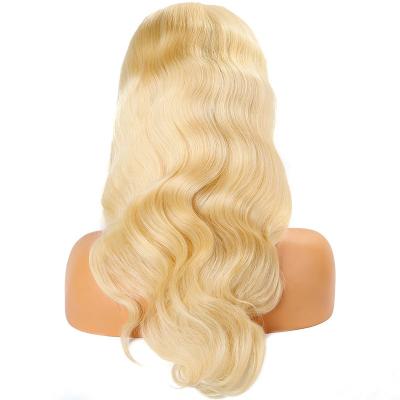 China Wholesale Virgin Body Wave Cuticle Aligned Hair Wigs, Highlight Blonde 613 Body Wave Wigs, Hd Lace Front Brazilian Human Hair Wigs for sale