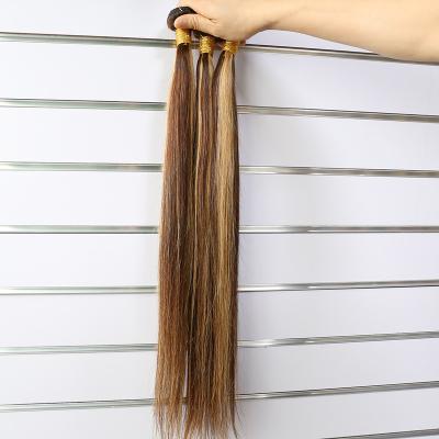 China Silky Straight Piano Wave Color 28 30 Brown 32 Inch Long Straight Highlight Hair Wigs, Highlight Body Wave Hair Bundle #4/27 #4/30 9a 10a for sale