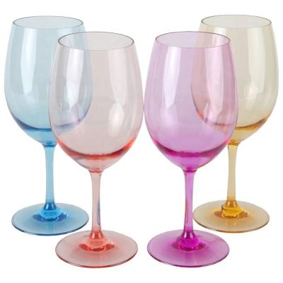 China Multi Sustainable - Lightweight BPA Free and Dishwasher Safe Unbreakable Set of 4 Stem Plastic Acrylic Wine Glasses for sale