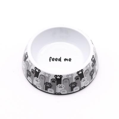 China Wholesale 5.5inch Melamine Bottom Pet Sustainable Anti-Slip Cat Dog Water Food Feeder Feeding Bowl For Pets for sale