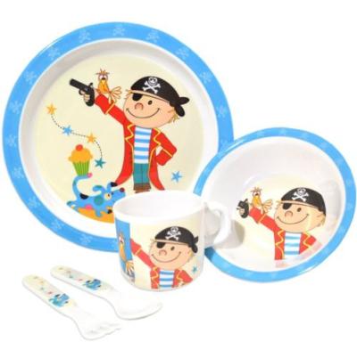 China Children's Cartoon Printing Children's Tableware Set Baby Dish Safe Feeding Melamine Unbreakable Dishes Bowl Children Tableware for sale