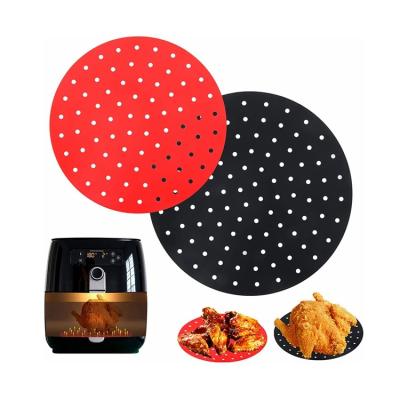 China 9inch 100% Sustainable Air Fryer Accessories BPA Free Reusable Food Grade Silicone Round Non-Stick Liners for sale