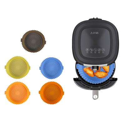 China 6.5inch Dishwasher Safe Reusable Food Silicone Air Fryer Basket Sustainable Easy Cleaning Premium Pot for sale