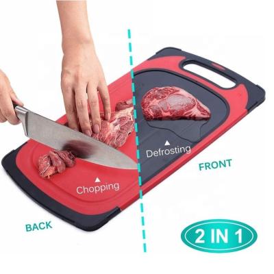 China Sustainable Kitchen Universal 2 in 1 Cutting Board Fast Thawing Dish Panel Quick Defrost Tray for Frozen Food for sale