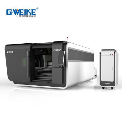 China GWEIKE LF3015GA 3000W 6000W 12000W Full-enclosed fiber laser cutting machine for metal for sale