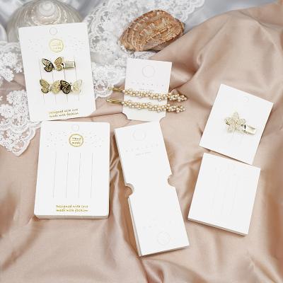 China Wholesale Earring Hair Accessories Jewelry ZD Hair Clip Paper Jewelry Display Cards Hair Claw Cards Jewelry Hairpin Packaging Accessory Card for sale