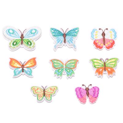 China ZD Others Butterfly Embroidery Cloth Fashionable Children's Clothing Repair Hole Patch Decorative Cloth Children's Patches for sale