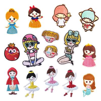 China Cartoon handmade mini princess cute baby ZD patches,cheap embroidery clothing shirt bag patch for sale