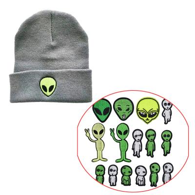 China ZD 2021 Other Cool New Design UFO Aliens Embroidery Patch For Clothing Hat Bag for sale