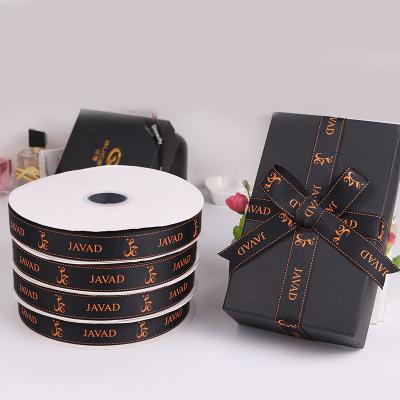 China Garment Shoes Bag Suitcase Accessories Gift ZD Factory Printed Custom Logo Grosgrain Ribbon Printing For Shop Gift Wrapping Celebration Ribbon for sale