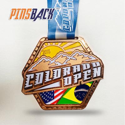 China Europe finisher race marathon running 3d medal maker metal sports custom medal and trophies with ribbon for sale