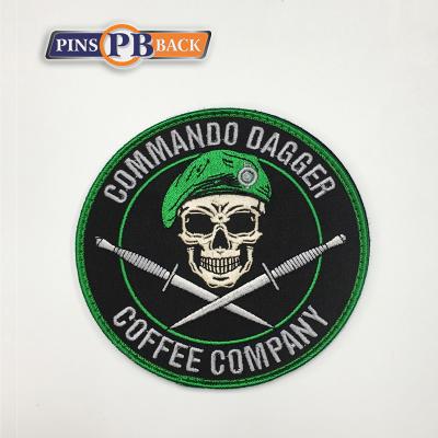 China hot sale 3D embroidered patches custom in merrow borader and other edge in all various shape for sale