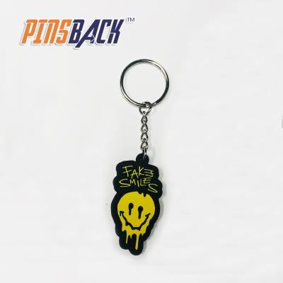 China Factory Promotion Souvenir Gifts Custom Soft 3D PVC Key Chain Keychain Silicone Rubber Keychains for sale